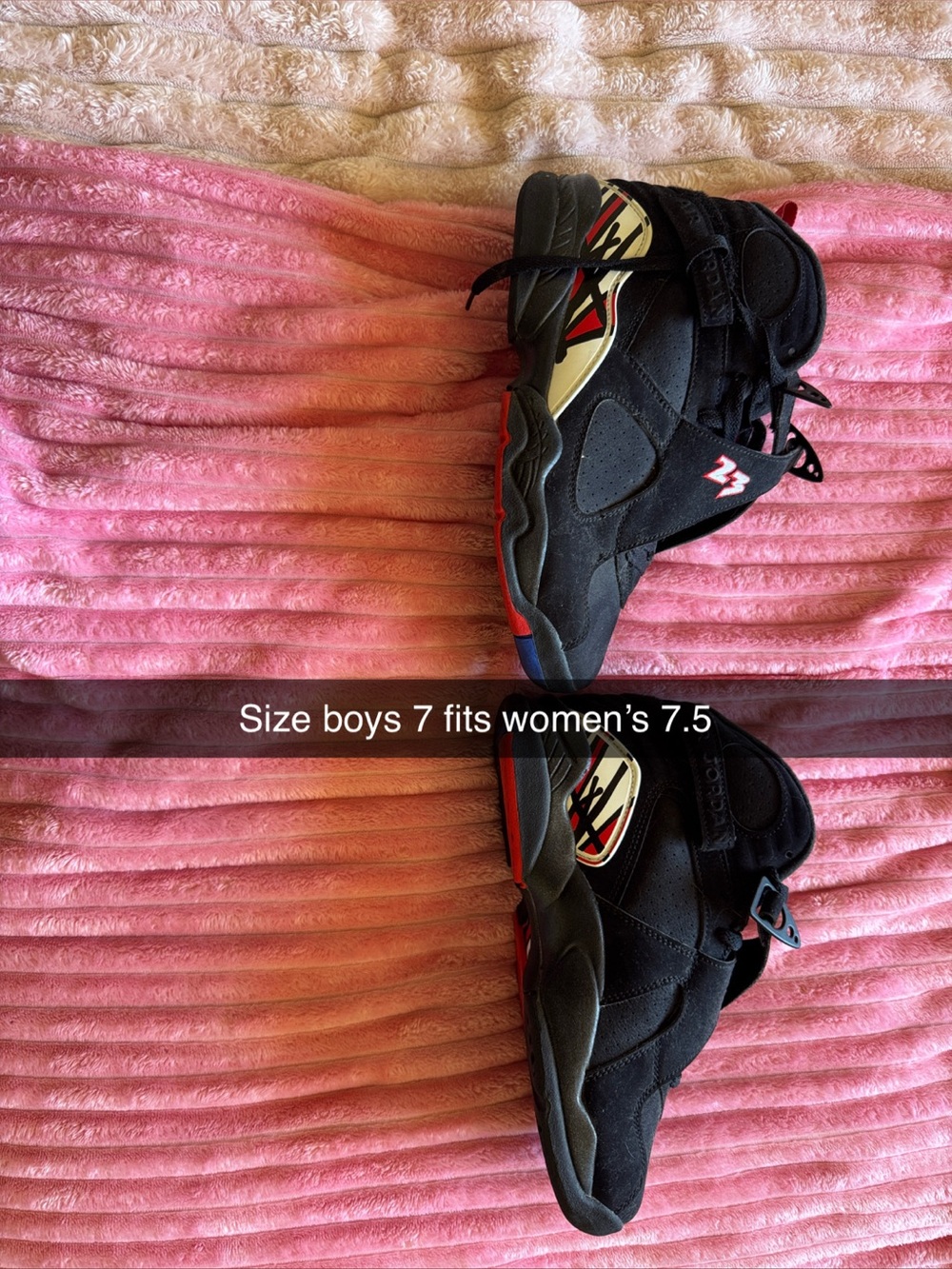Jordan Black Red and Gold Athletic Shoes